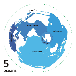 World Oceans map image